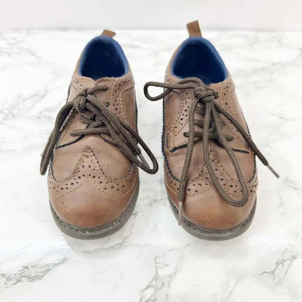 Carters Oxford Dress Shoes Brown Toddler Boys‎ 7